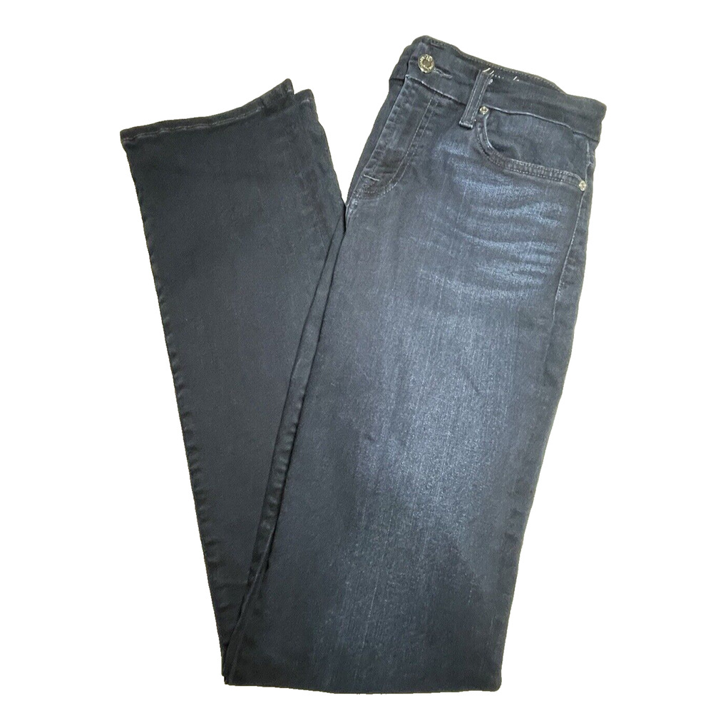 7 for All Mankind Jeans Womens 28 Blue Dark Wash Denim Kimmie Straight Leg